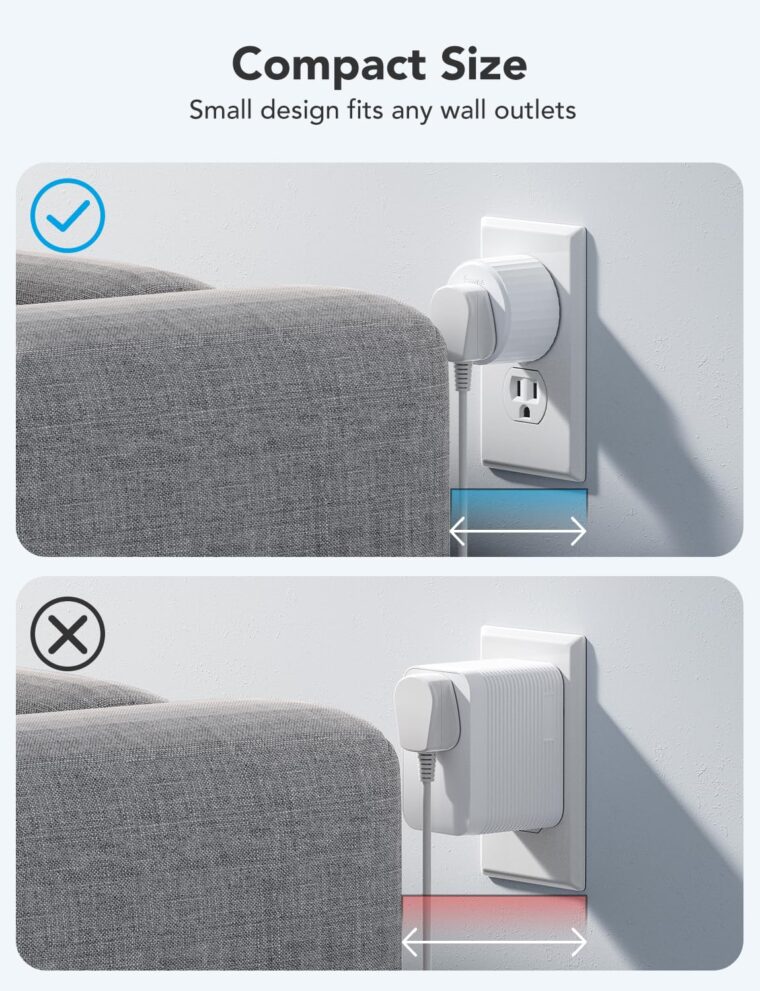 Govee Smart Plug, WiFi Outlet Compatible with Alexa and Google Assistant, Mini Smart Home Plugs with Timer Fuction & Group Controller, No Hub Required, ETL & FCC Certified, 2.4G WiFi Only (1 Pack) - Image 5