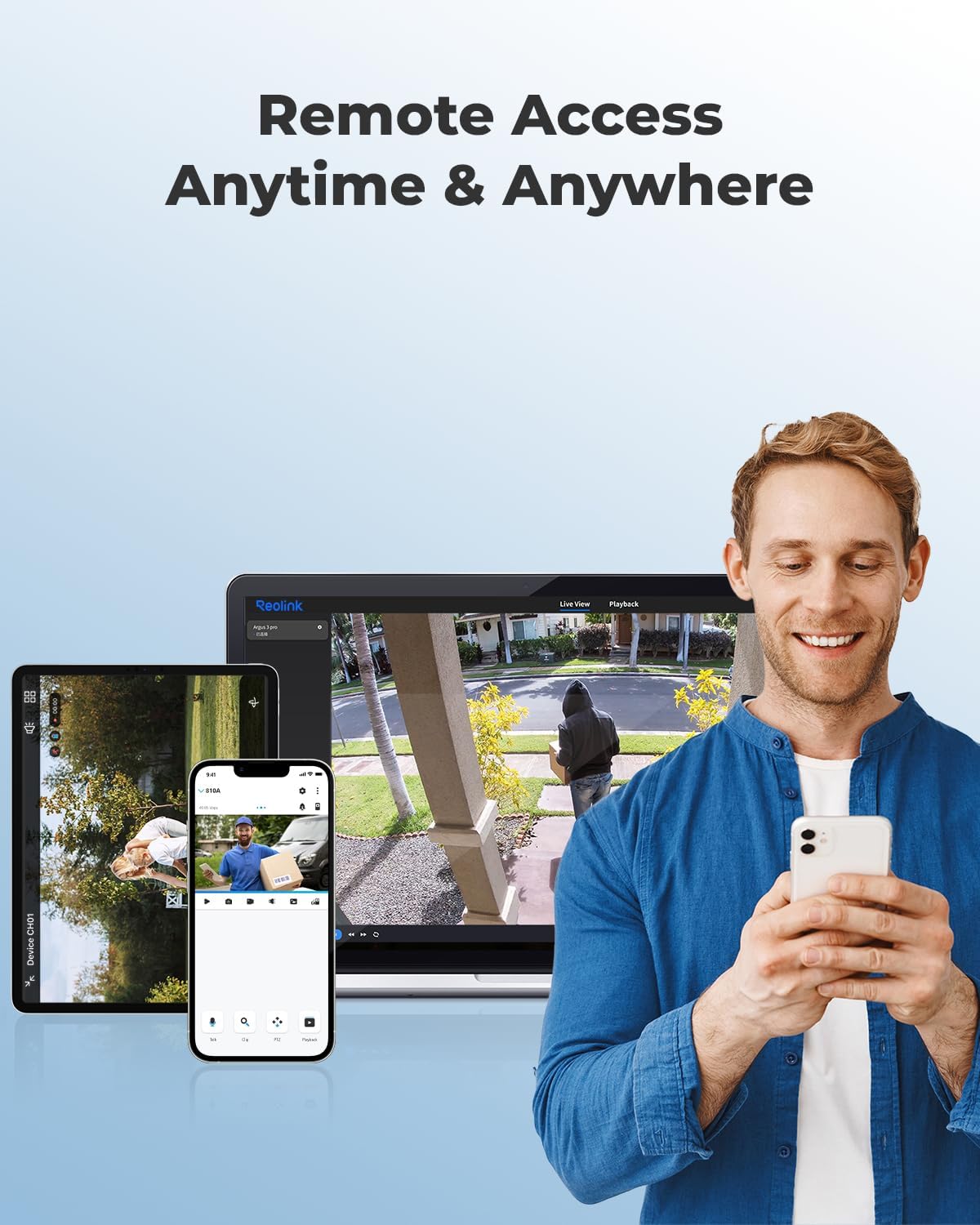 REOLINK 4K/8MP Security PoE IP Camera, Human/Vehicle/Pet Detection, Time-Lapse, 100ft IR Night Vision, Work with Smart Home, Up to 256GB microSD Card, Surveillance Outdoor Indoor, RLC-810A - Image 5