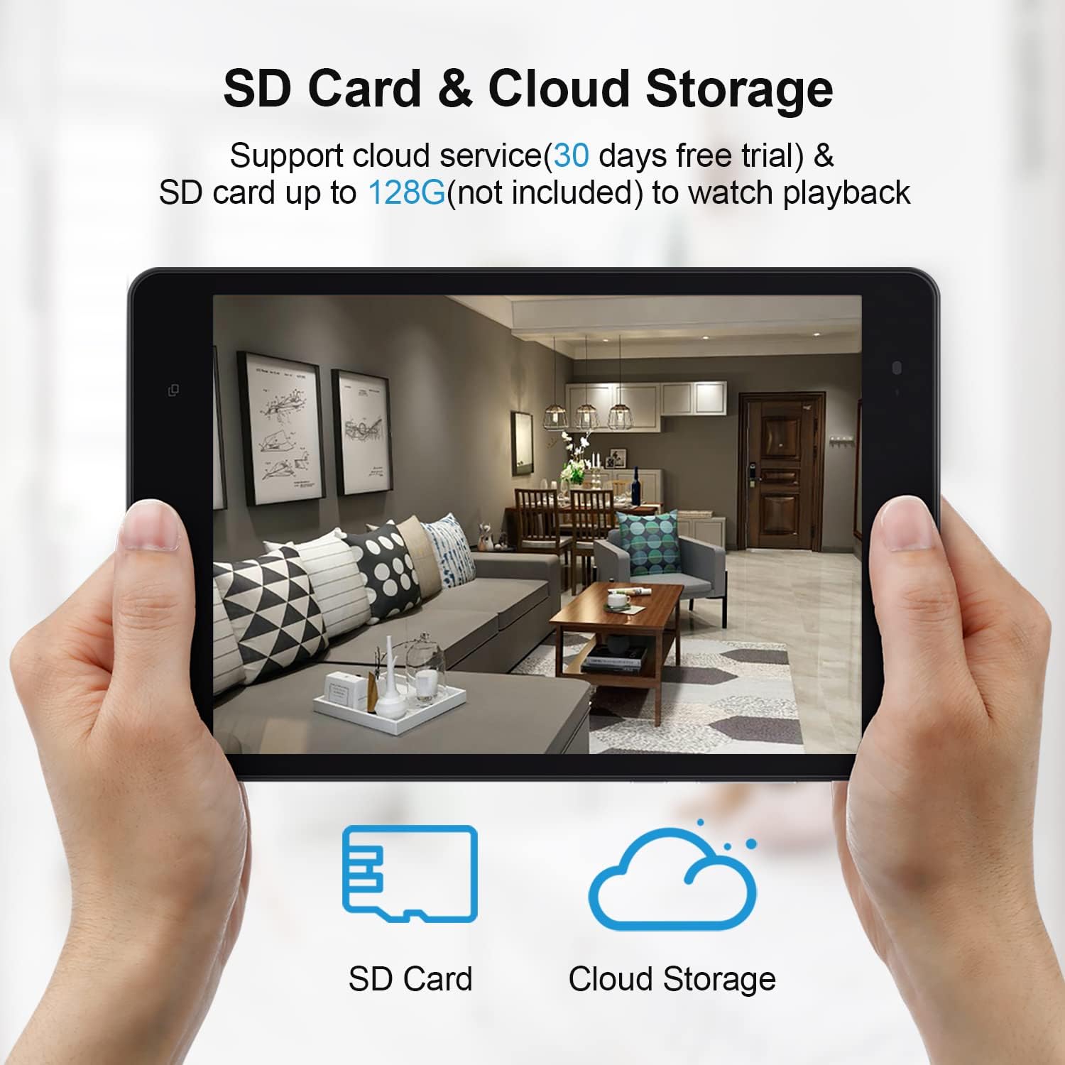 1080P Indoor Security Camera, Indoor IP Security Surveillance Camera with Night Vision, Motion Detection, 2-Way Audio, Cloud Service - Image 7