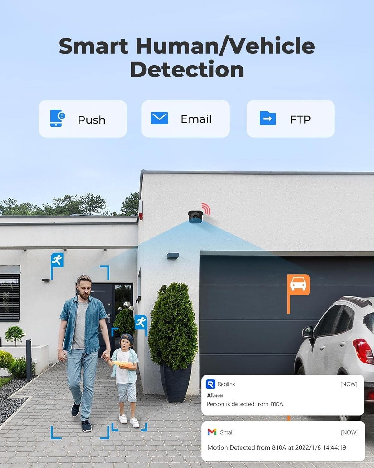 REOLINK 4K/8MP Security PoE IP Camera, Human/Vehicle/Pet Detection, Time-Lapse, 100ft IR Night Vision, Work with Smart Home, Up to 256GB microSD Card, Surveillance Outdoor Indoor, RLC-810A - Image 3