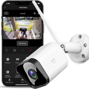 Geeni Hawk 3 1080P Outdoor Security Camera – 1-Pack Weatherproof Outdoor Cameras for Home Security Motion & Sound Detection and Night Vision, Supports Alexa & Google
