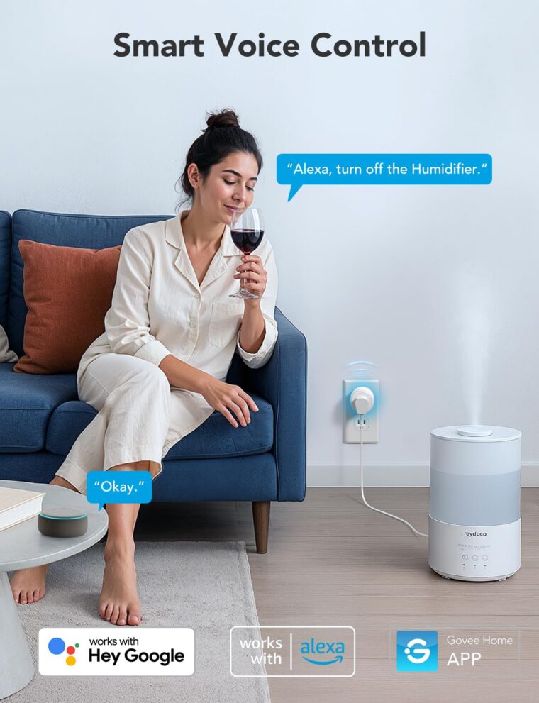 Govee Smart Plug, WiFi Outlet Compatible with Alexa and Google Assistant, Mini Smart Home Plugs with Timer Fuction & Group Controller, No Hub Required, ETL & FCC Certified, 2.4G WiFi Only (1 Pack) - Image 2