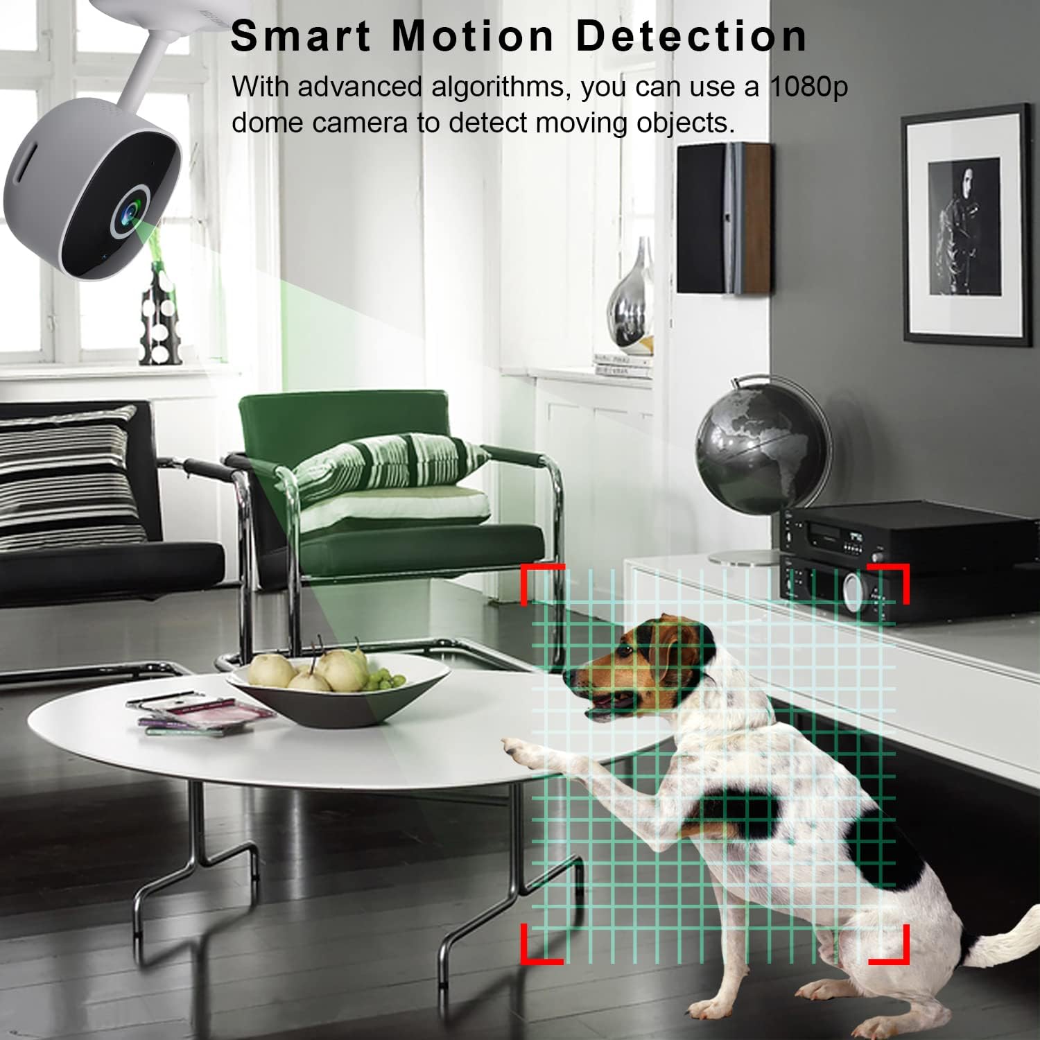 1080P Indoor Security Camera, Indoor IP Security Surveillance Camera with Night Vision, Motion Detection, 2-Way Audio, Cloud Service - Image 3