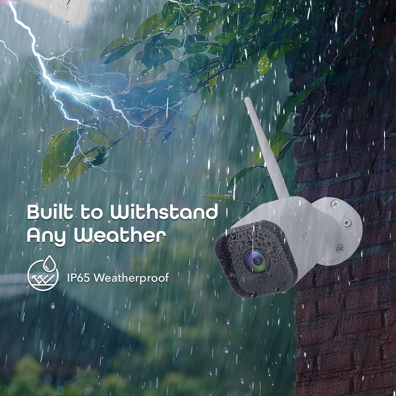 Geeni Hawk 3 1080P Outdoor Security Camera – 1-Pack Weatherproof Outdoor Cameras for Home Security Motion & Sound Detection and Night Vision, Supports Alexa & Google - Image 7