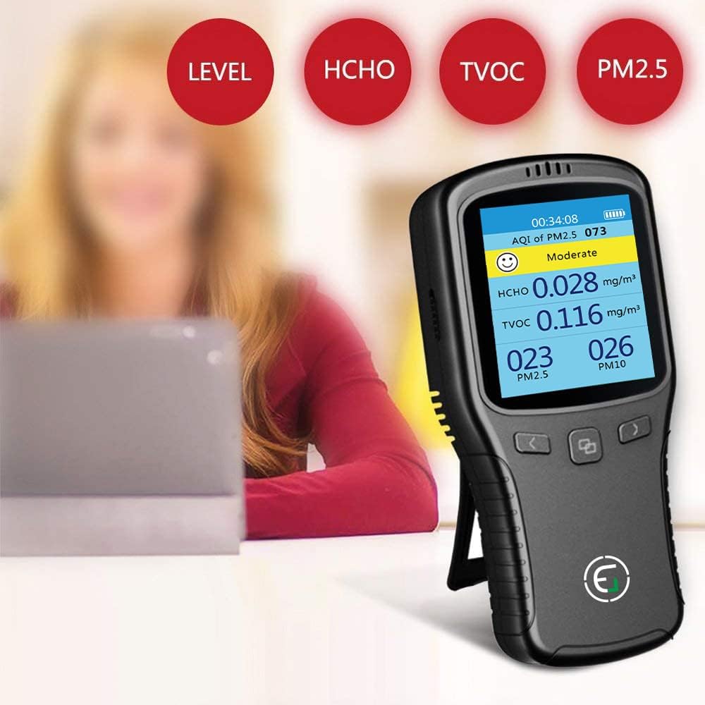 EG Air Quality Monitor, Formaldehyde Detector, Pollution Meter, Sensor, Tester; Detect & Test Indoor Pollution, TVOC Volatile Organic Compound Gas, PM2.5 2.5 Micron Particulate Matter Dust; eBook - Image 2