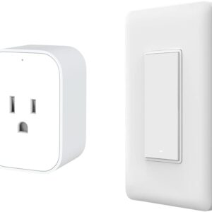 Aqara Smart Plug Plus Smart Light Switch (No Neutral, Single Rocker), with Energy Monitoring, Scheduling and Voice Control, Compatible with Alexa, Google Assistant, IFTTT, and Apple HomeKit Compatible