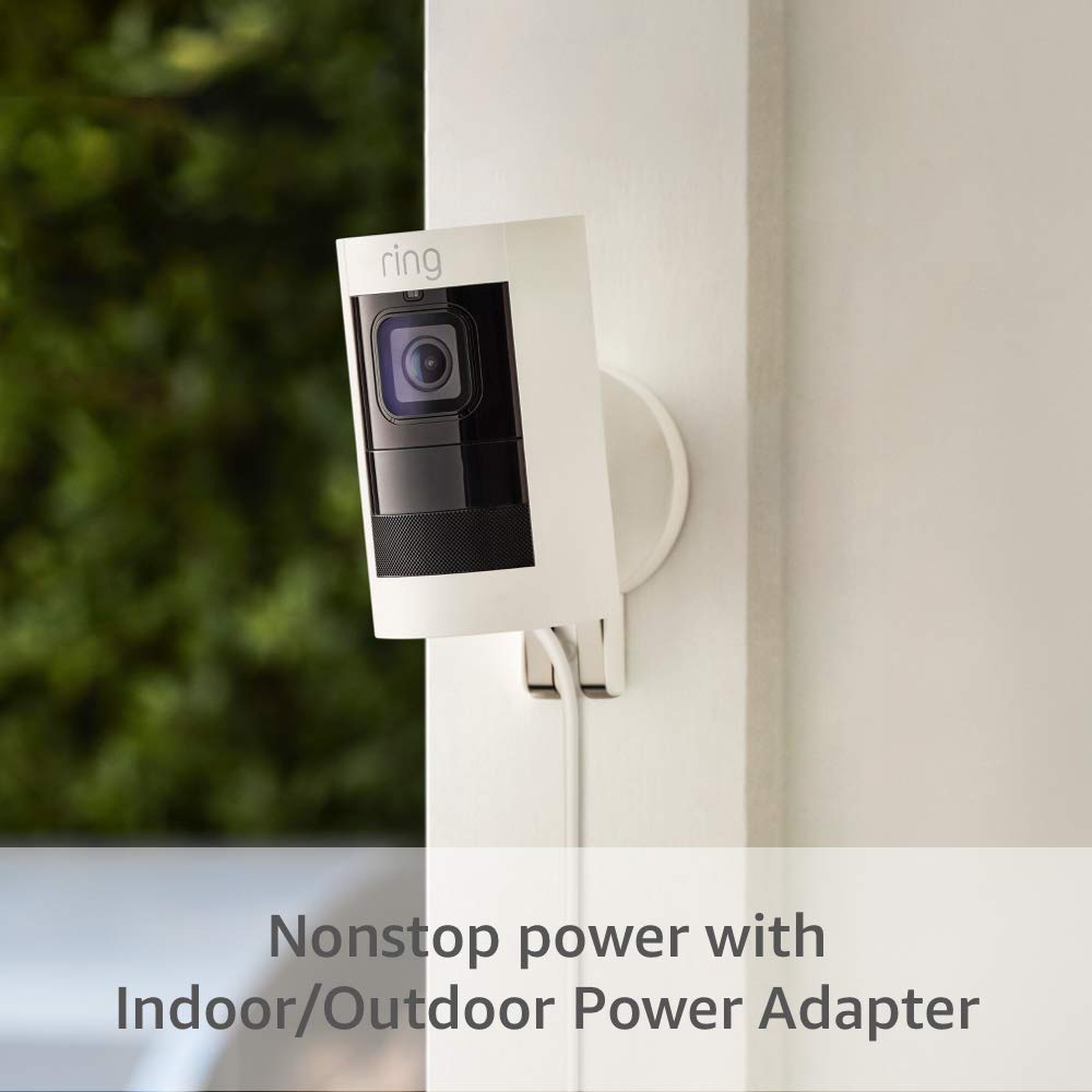 Ring Stick Up Cam Elite, Indoor/Outdoor Power HD Security Camera with Two-Way Talk, Night Vision, Works with Alexa - White - Image 4