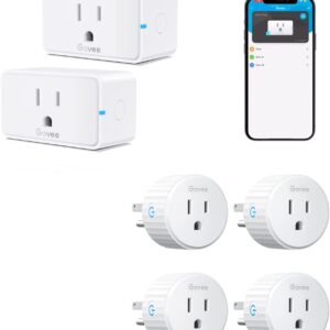 Govee Smart Plug, WiFi Bluetooth Outlets 2 Pack Work with Alexa and Google Assistant Bundle with Govee Smart Plug, WiFi Plugs Work with Alexa & Google Assistant, Smart Outlet with Timer & Group