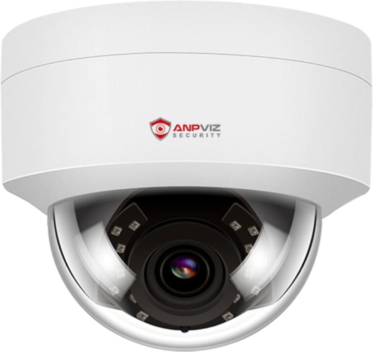 Anpviz 4MP PoE IP Dome Camera with Microphone/Audio, IP Security Camera Outdoor Indoor, 98ft Night Vision, IP66 Waterproof, 2.8mm Wide Angle Lens, 24/7 Recording, Not PTZ, NDAA Complaint (U Series)