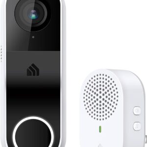 Kasa Smart Video Doorbell Camera Hardwired w/Chime, 2K Resolution, Always-on Power, Night Vision, 2-Way Audio, Real-Time Notification, Cloud & SD Card Storage, Works w/Alexa & Google Home (KD110)