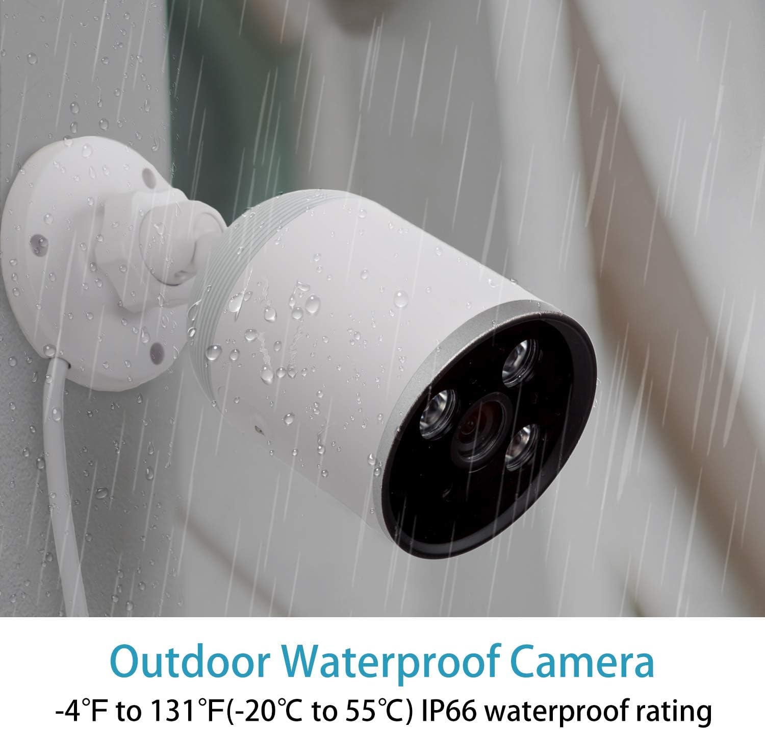 Outdoor WiFi Security Camera, 1080P Wireless Night Vision Security Cameras with Two-Way Audio,Cloud Storage, IP66 Waterproof, Motion Detection, Activity Alert, Deterrent Alarm (Only 2.4G Wifi) - Image 3