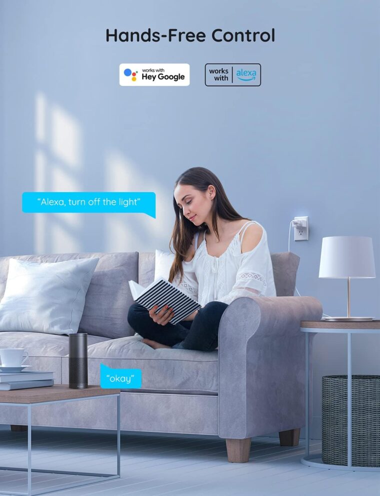 Govee Smart Plug, WiFi Bluetooth Outlets 2 Pack Work with Alexa and Google Assistant Bundle with Govee Smart Plug, WiFi Plugs Work with Alexa & Google Assistant, Smart Outlet with Timer & Group - Image 2