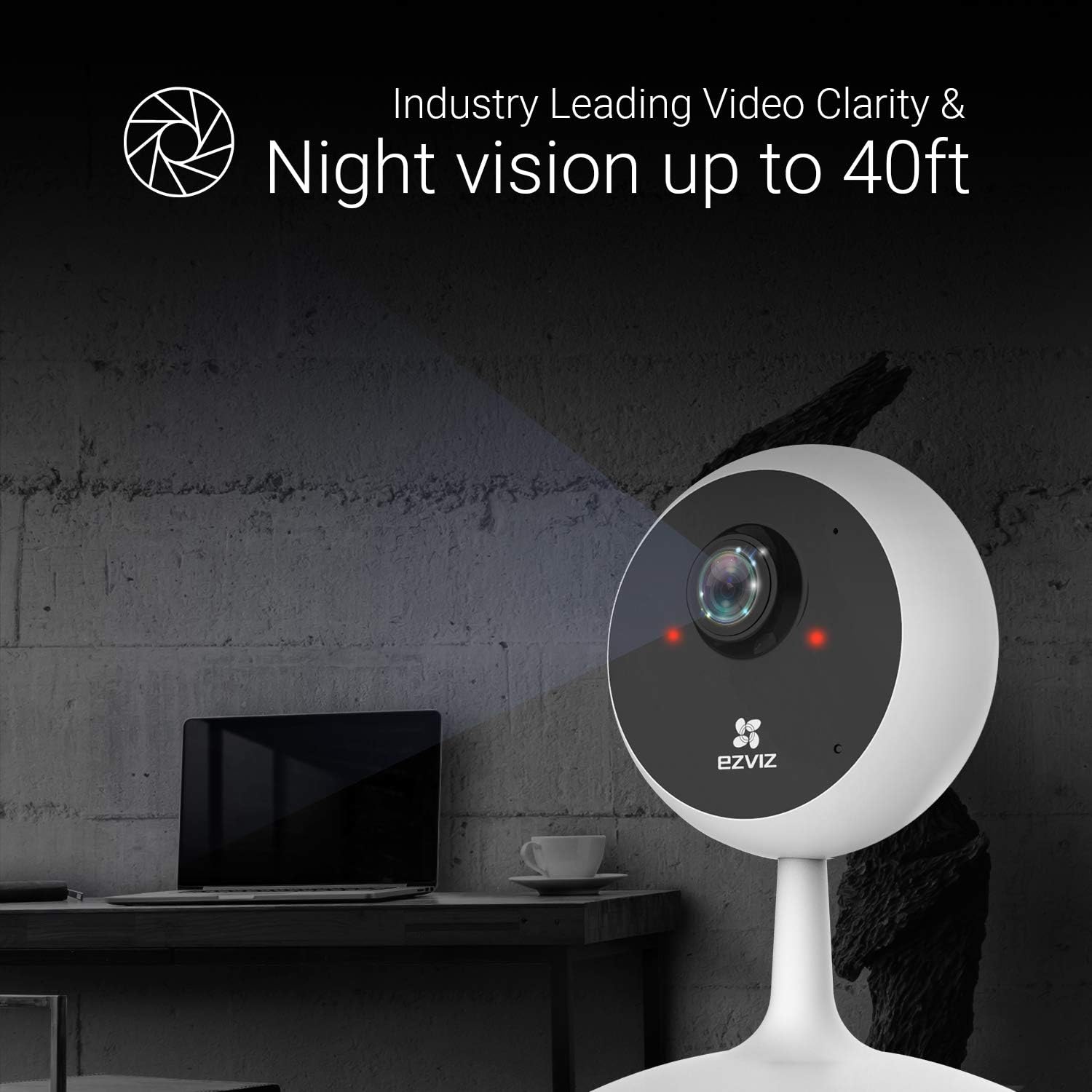 EZVIZ Indoor Security Camera 1080P WiFi Baby Monitor, Smart Motion Detection, Two-Way audio, 40ft Night Vision, Works with Alexa & Google Assistant(C1C) - Image 3