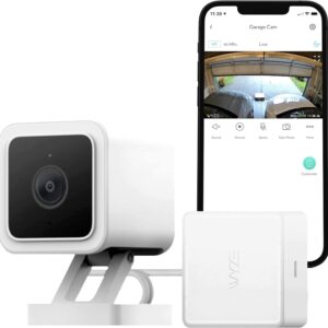 Wyze Smart Garage Door Opener w/built-in HD Video, Remotely Control Garage Door, 1080p HD Video w/Color Night Vision, Two-Way Audio