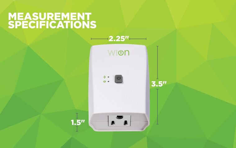 WiOn 50050 Indoor WiFi Plug With 1 Grounded Outlet; White - Image 7