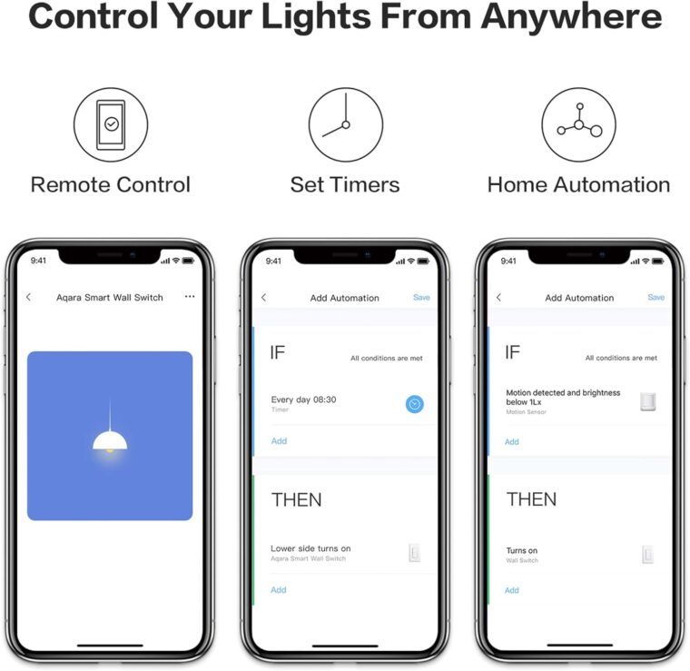 Aqara Smart Plug Plus Smart Light Switch (No Neutral, Single Rocker), with Energy Monitoring, Scheduling and Voice Control, Compatible with Alexa, Google Assistant, IFTTT, and Apple HomeKit Compatible - Image 7