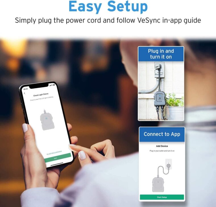 Etekcity ESO15-TB Outdoor Smart Plug WiFi Outlet with 2 Sockets, Works with Alexa & Google Home, Wireless Remote Control, Energy Monitoring & Timer Function, Waterproof, FCC and ETL Listed, Black - Image 3