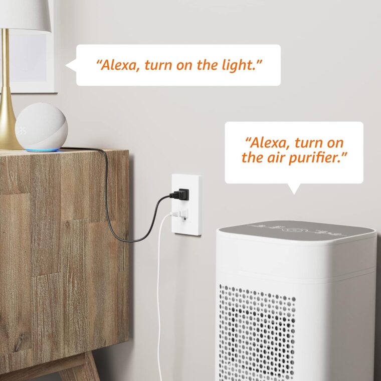 Amazon Basics Smart In-Wall Outlet, Works with Alexa Only, 15 Amps, 2.4 GHz Wi-Fi, No Hub Required, White - Image 2