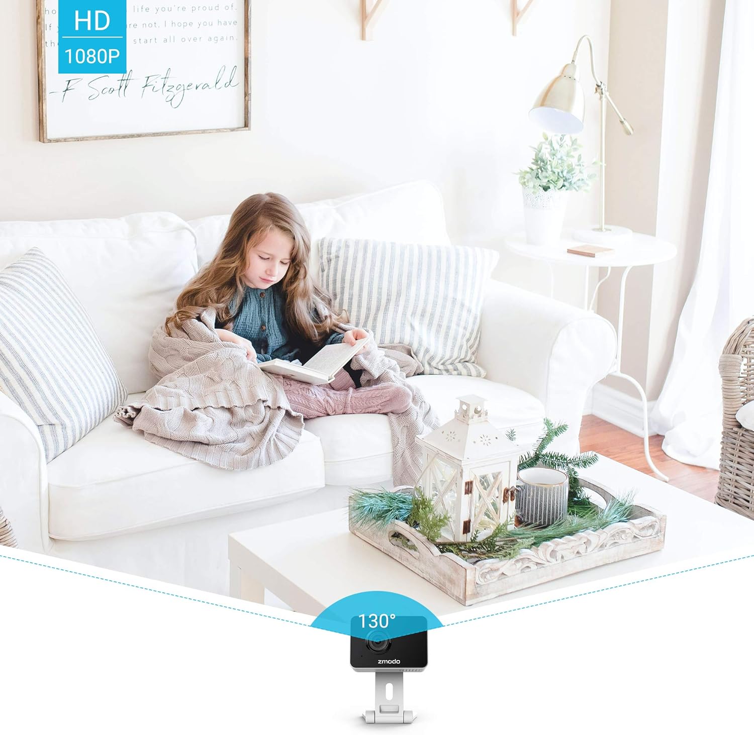 Zmodo 1080p Mini WiFi Pet Camera Two-Way Audio Smart Home Camera with Night Vision, Compatible with Alexa & the Google Assistant (2 Pack) - Image 2