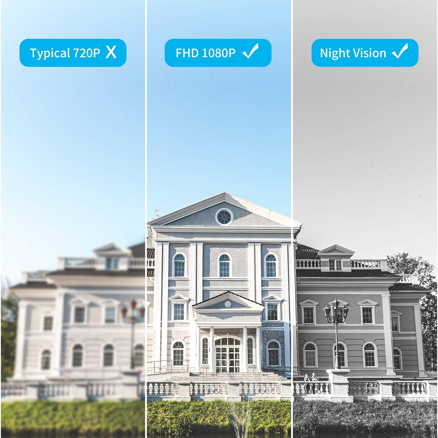 Outdoor WiFi Security Camera, 1080P Wireless Night Vision Security Cameras with Two-Way Audio,Cloud Storage, IP66 Waterproof, Motion Detection, Activity Alert, Deterrent Alarm (Only 2.4G Wifi) - Image 4