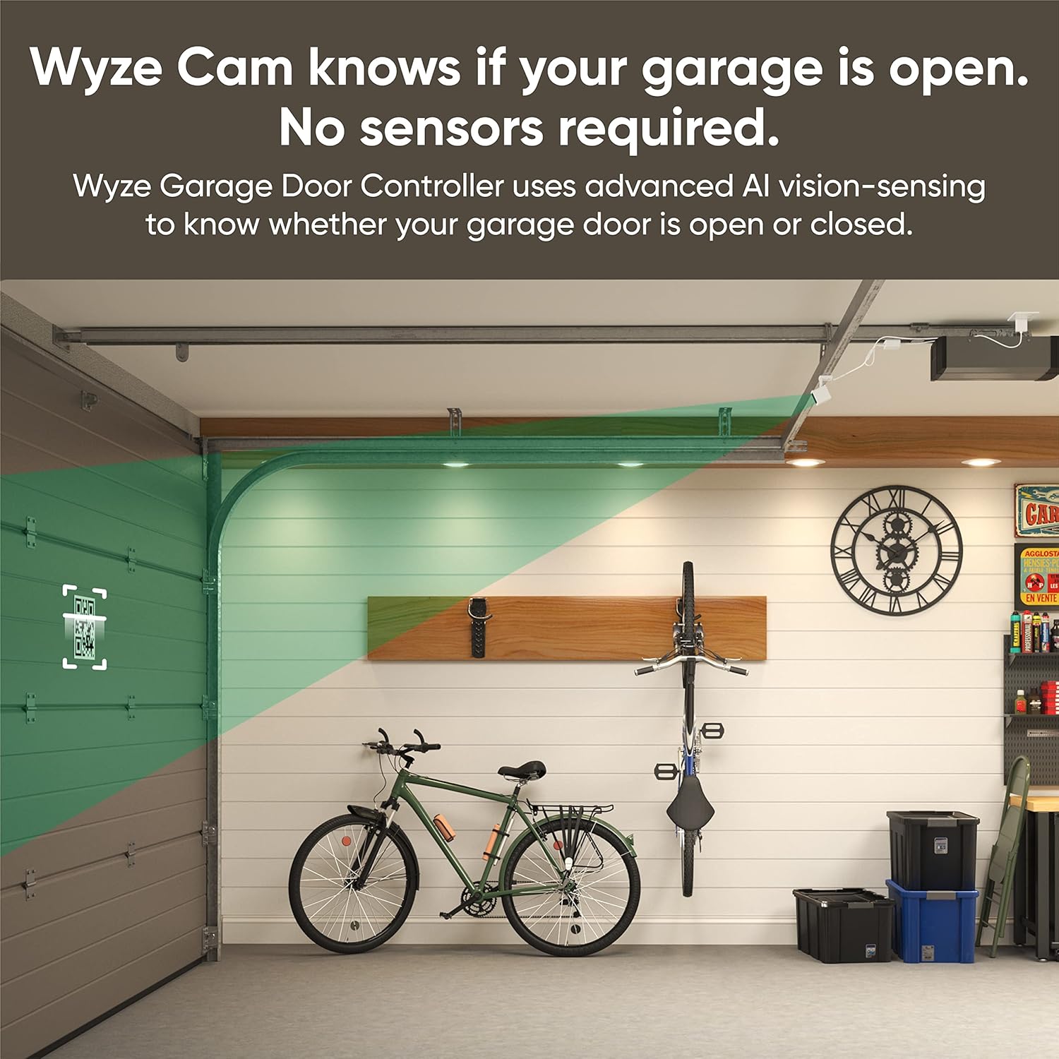 Wyze Smart Garage Door Opener w/built-in HD Video, Remotely Control Garage Door, 1080p HD Video w/Color Night Vision, Two-Way Audio - Image 5