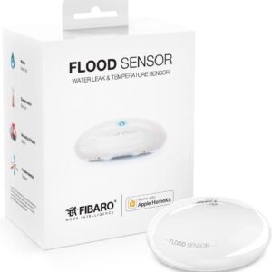 Fibaro FGBHFS-101 Flood, Water & Temperature Sensor Homekit enabled water leakage detector, white