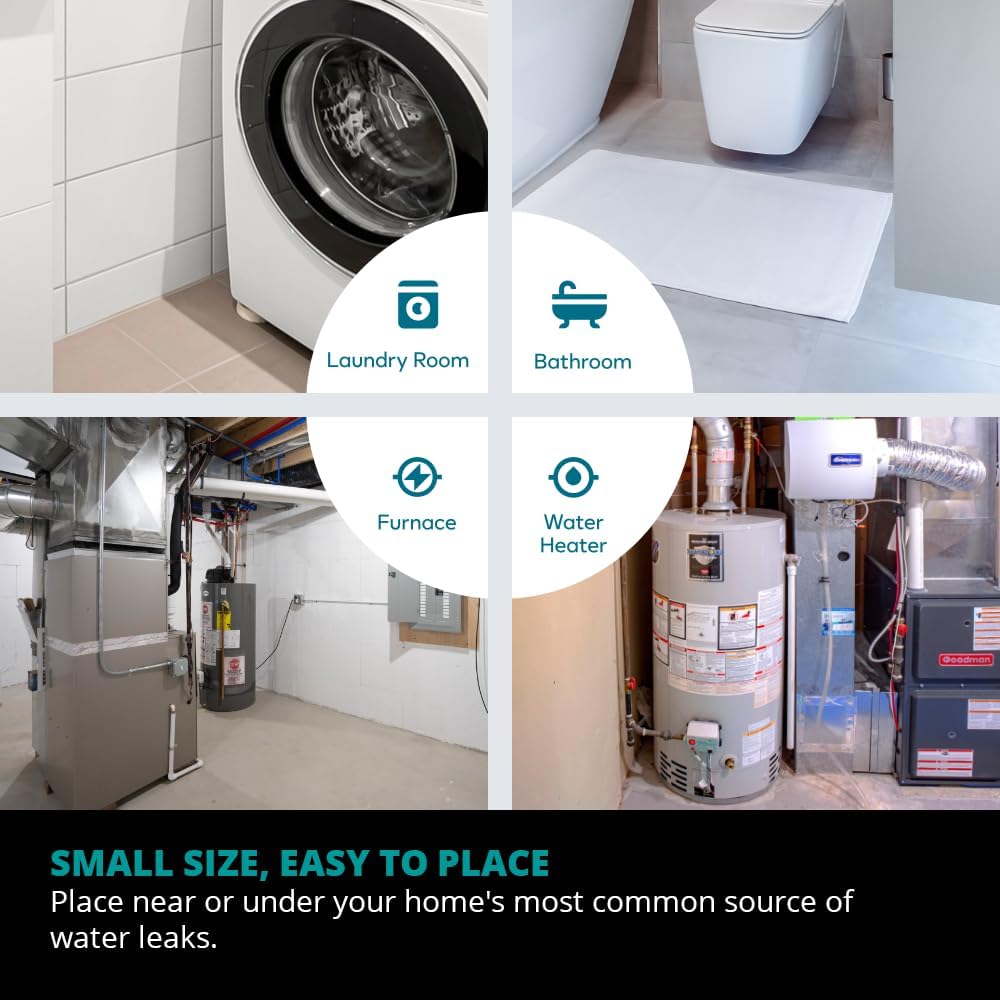 by Ezlo Water Sensor - Monitors Your Whole Home for Leaks - Detects Water Leaks in a Kitchen, Bathroom, Basement or Laundry Room - Zigbee - Image 3