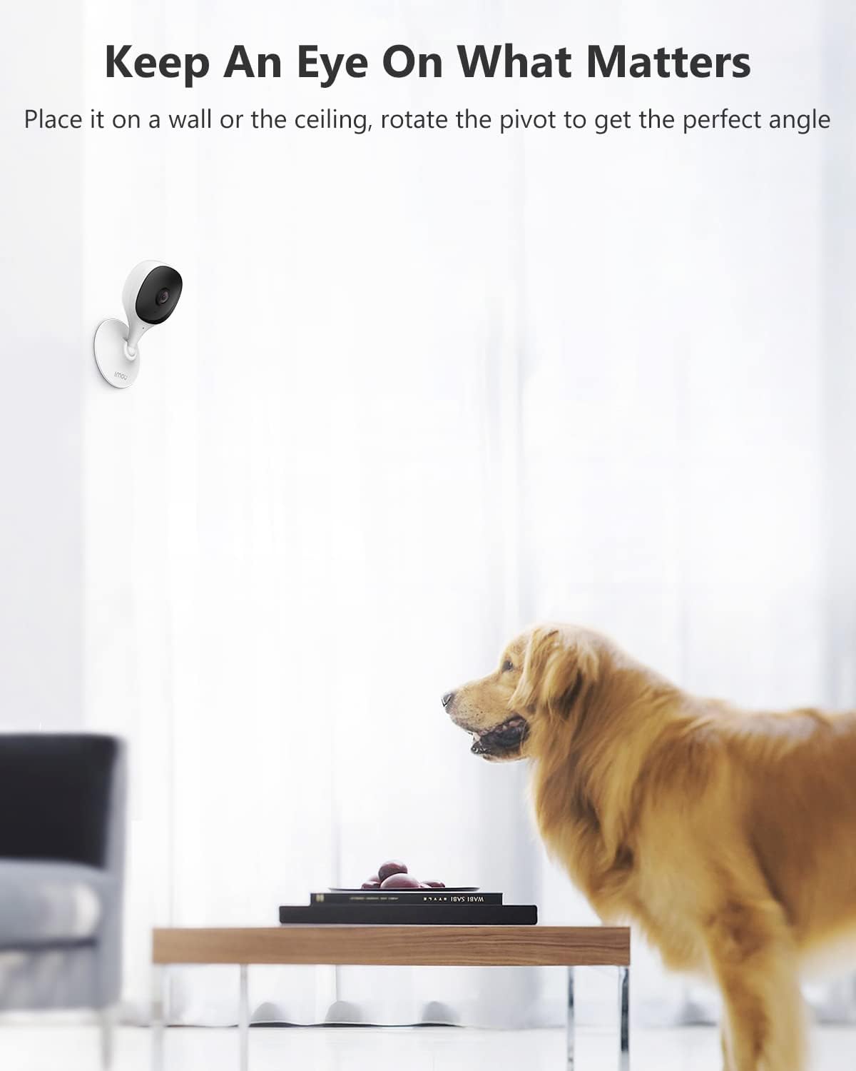 Imou Home Security Camera 2 Pack 1080P Baby Monitor with Night Vision, 2-Way Audio, Human Detection, Sound Detection, Plug in WiFi Indoor Camera Dog Cam with App, 2.4G Wi-Fi Only, Works with Alexa - Image 6