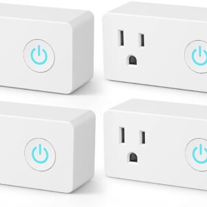 BN-LINK WiFi Heavy Duty Smart Plug Outlet, No Hub Required with Timer Function, White, Compatible with Alexa and Google Assistant, 2.4 Ghz Network Only (4 Pack)