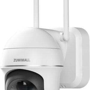 ZUMIMALL Security Cameras Wireless Outdoor, 360°View, 2K Battery Powered Cameras for Home Security, 3MP Color Night Vision, 2-Way Talk, IP66, AI Analysis, Cloud Storage, Alexa