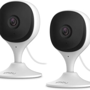 Imou Home Security Camera 2 Pack 1080P Baby Monitor with Night Vision, 2-Way Audio, Human Detection, Sound Detection, Plug in WiFi Indoor Camera Dog Cam with App, 2.4G Wi-Fi Only, Works with Alexa