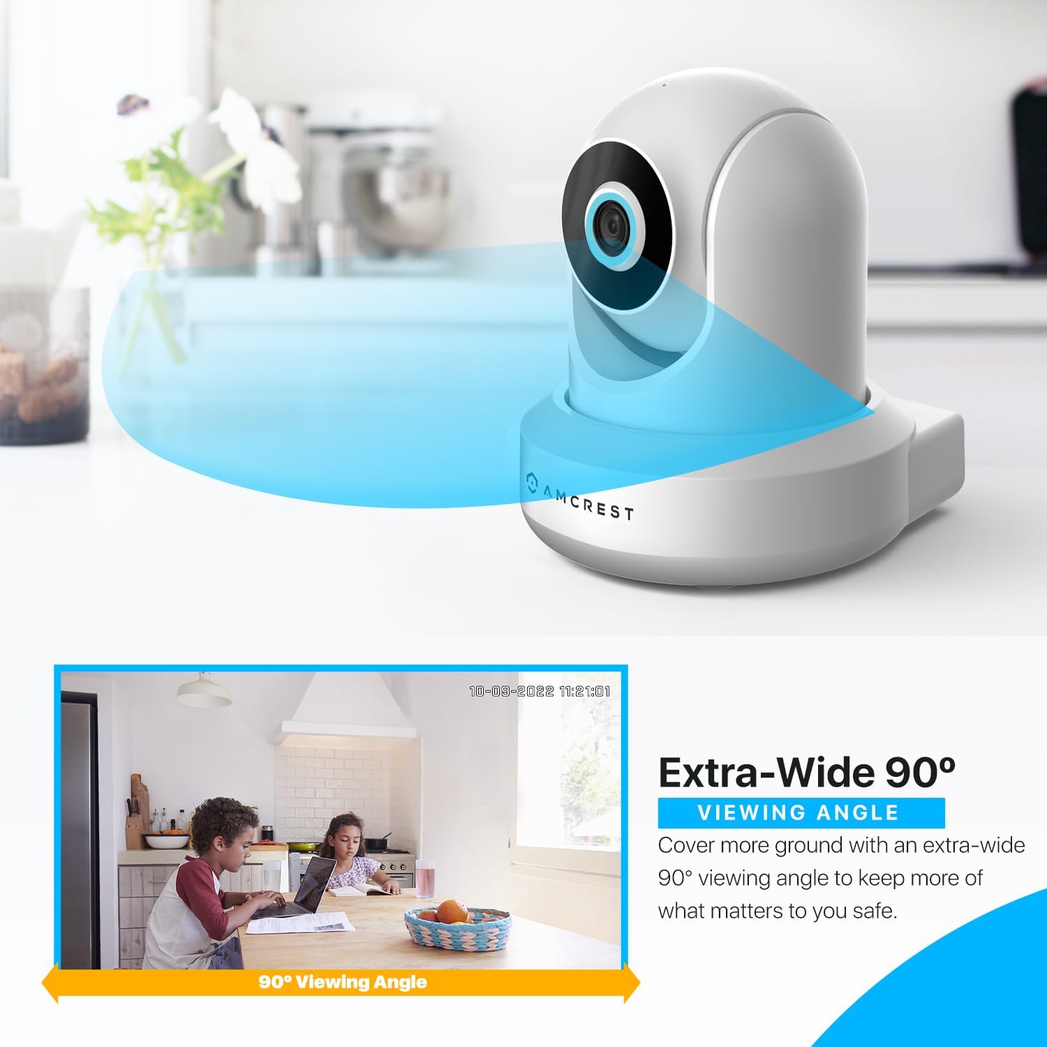 Amcrest 1080P WiFi Security Camera 2MP Indoor Pan/Tilt Wireless IP Camera, IP2M-841W (White) - Image 4