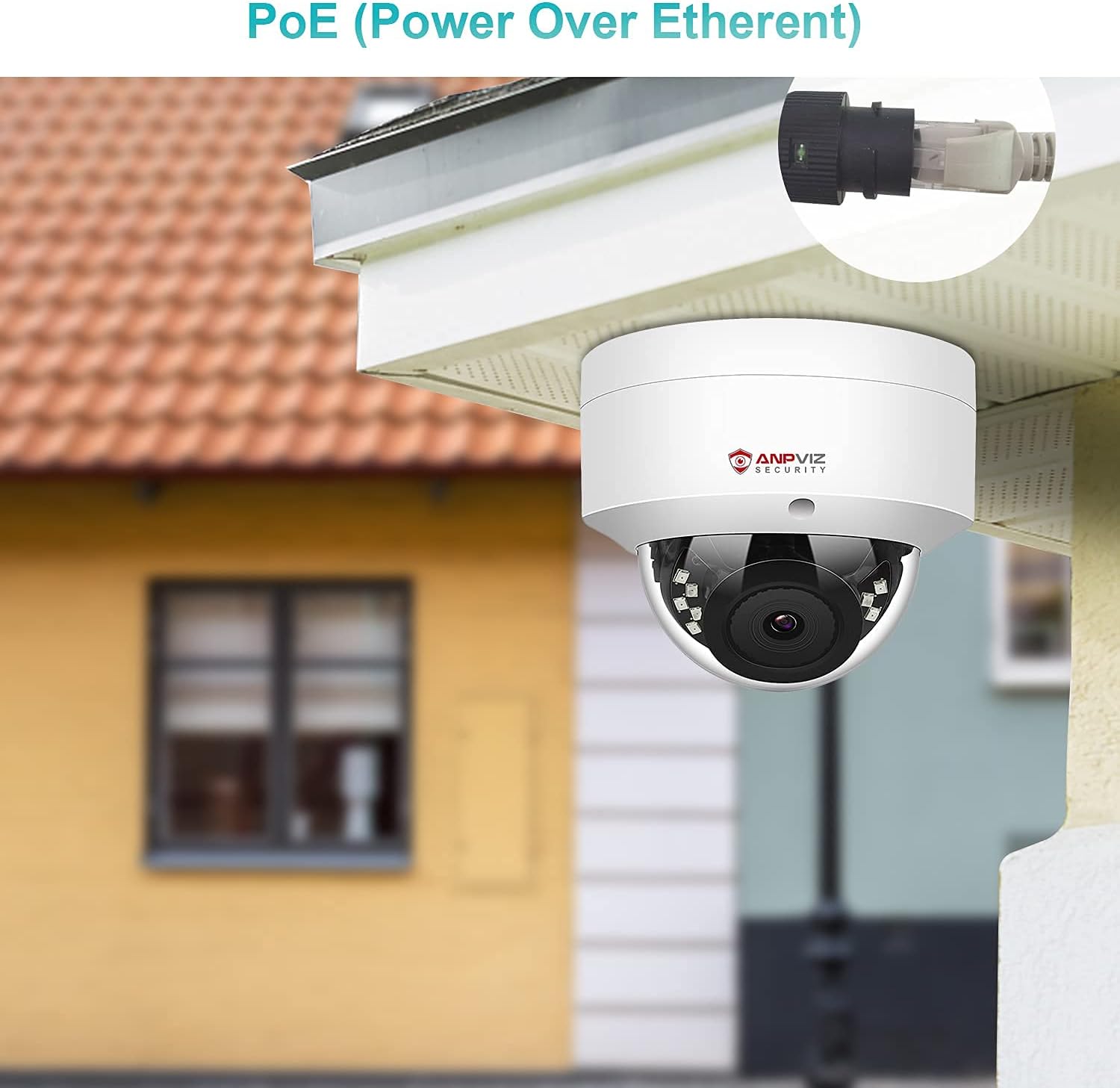 Anpviz 5MP PoE IP Dome Camera with Audio/Mic, IP Security Camera Outdoor Indoor, 98ft IR Night Vision, IP66 Waterproof, 2.8mm Lens, 24/7 Recording, Human Detection, Not PTZ, NDAA Compliant (U Series) - Image 3
