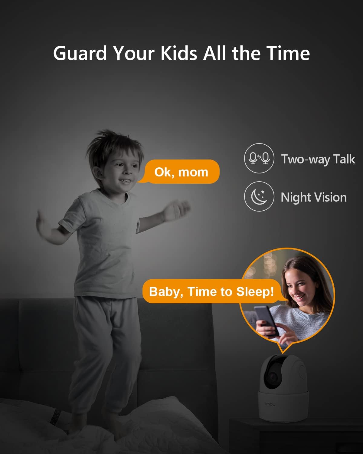 Imou 2K WiFi Security Camera Indoor Pet Dog Baby Camera with AI Human/Motion/Sound Detection, 360° Wireless IP Home Security Camera, Smart Tracking, Siren, Night Vision, 2-Way Audio, Works with Alexa - Image 5