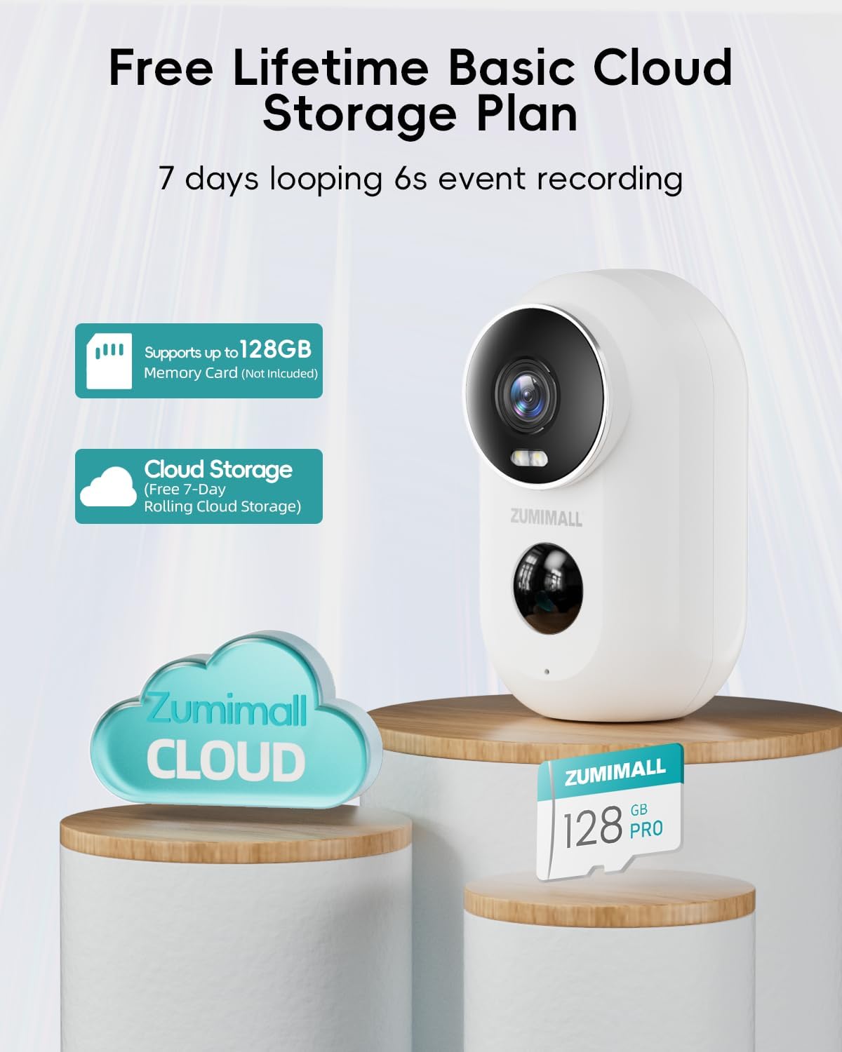 ZUMIMALL Solar Security Cameras Wireless Outdoor, 2K Outdoor Camera Wireless Solar Powered, 2.4G WiFi Battery Camera, 3MP Color Night Vision, Magnetic Mount,Siren,PIR/AI Analyse, IP66, Cloud, Alexa - Image 7