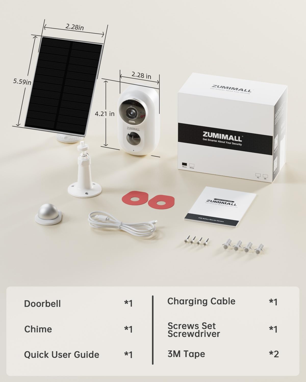 ZUMIMALL Solar Security Cameras Wireless Outdoor, 2K Outdoor Camera Wireless Solar Powered, 2.4G WiFi Battery Camera, 3MP Color Night Vision, Magnetic Mount,Siren,PIR/AI Analyse, IP66, Cloud, Alexa - Image 9