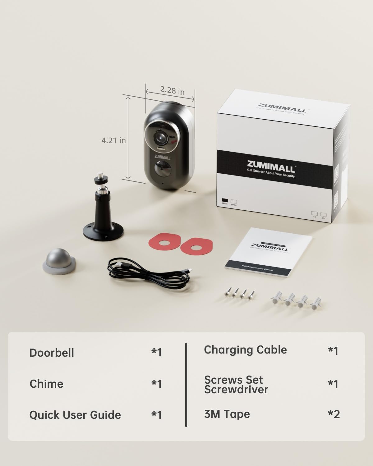 ZUMIMALL 2K Security Cameras Wireless Outdoor, Magnetic Mount, 130° View Outdoor Camera Wireless, 2.4G WiFi Battery Camera Indoor/AI Detection/3MP Color Night Vision/2-Way Talk/Cloud/Alexa/IP66 - Image 8