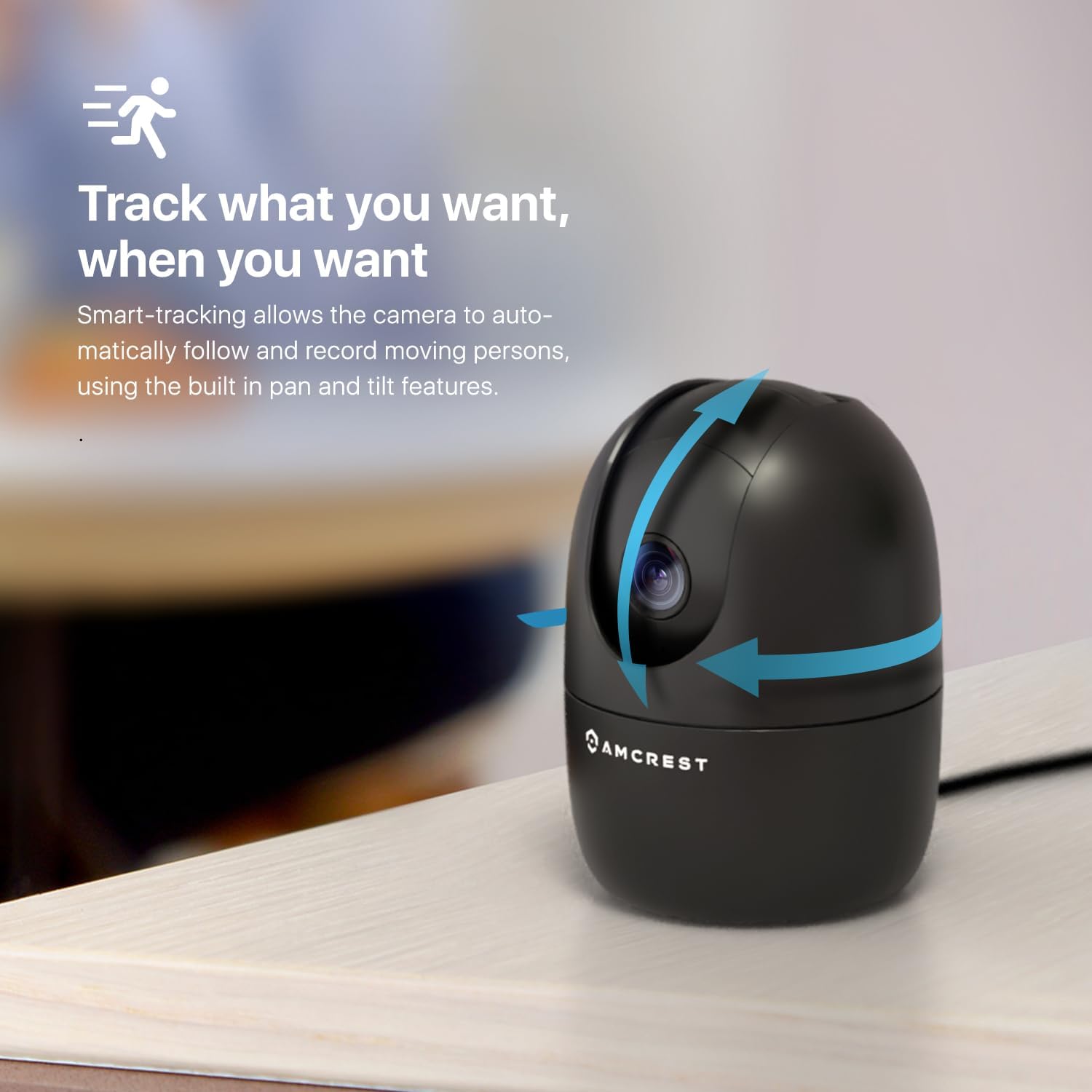 Amcrest 1080P WiFi Camera Indoor, Nanny Cam, Dog Camera, Sound & Baby Monitor, Human & Pet Detection, Motion-Tracking, 2.4Ghz Only, Pan/Tilt Wireless IP Camera, Night Vision, Smart Home ASH21-B - Image 3