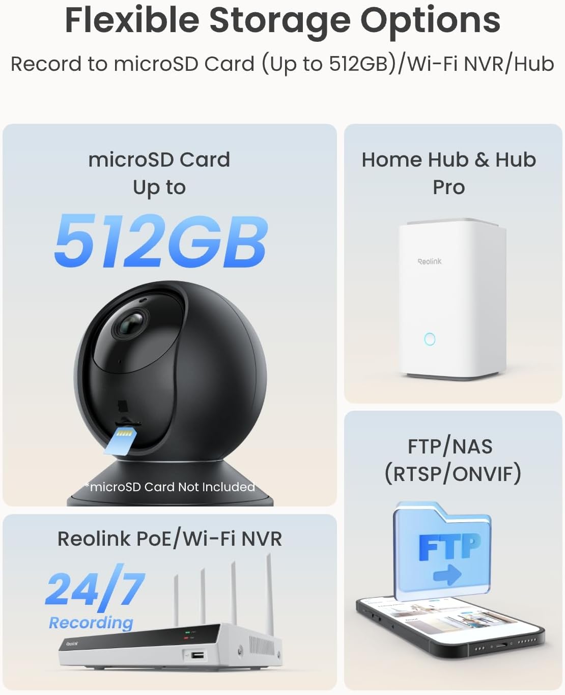 REOLINK E1 Pro(Black) 3K PT Wi-Fi Indoor Camera for Baby & Pet Monitoring, Auto Tracking, 5MP Night Vision Enhanced by F1.6 Aperture, Person/Pet/Baby Crying Detection, 2.4/5GHz Wi-Fi, Two-Way Audio - Image 8