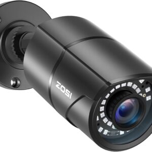 ZOSI 1080P 1920TVL Security Camera Outdoor Indoor,Hybrid 4-in-1 TVI/CVI/AHD/960H CVBS Bullet Cam for Analog Home Office Surveillance DVR CCTV System,IP67 Weatherproof,120ft IR Night Vision,Black