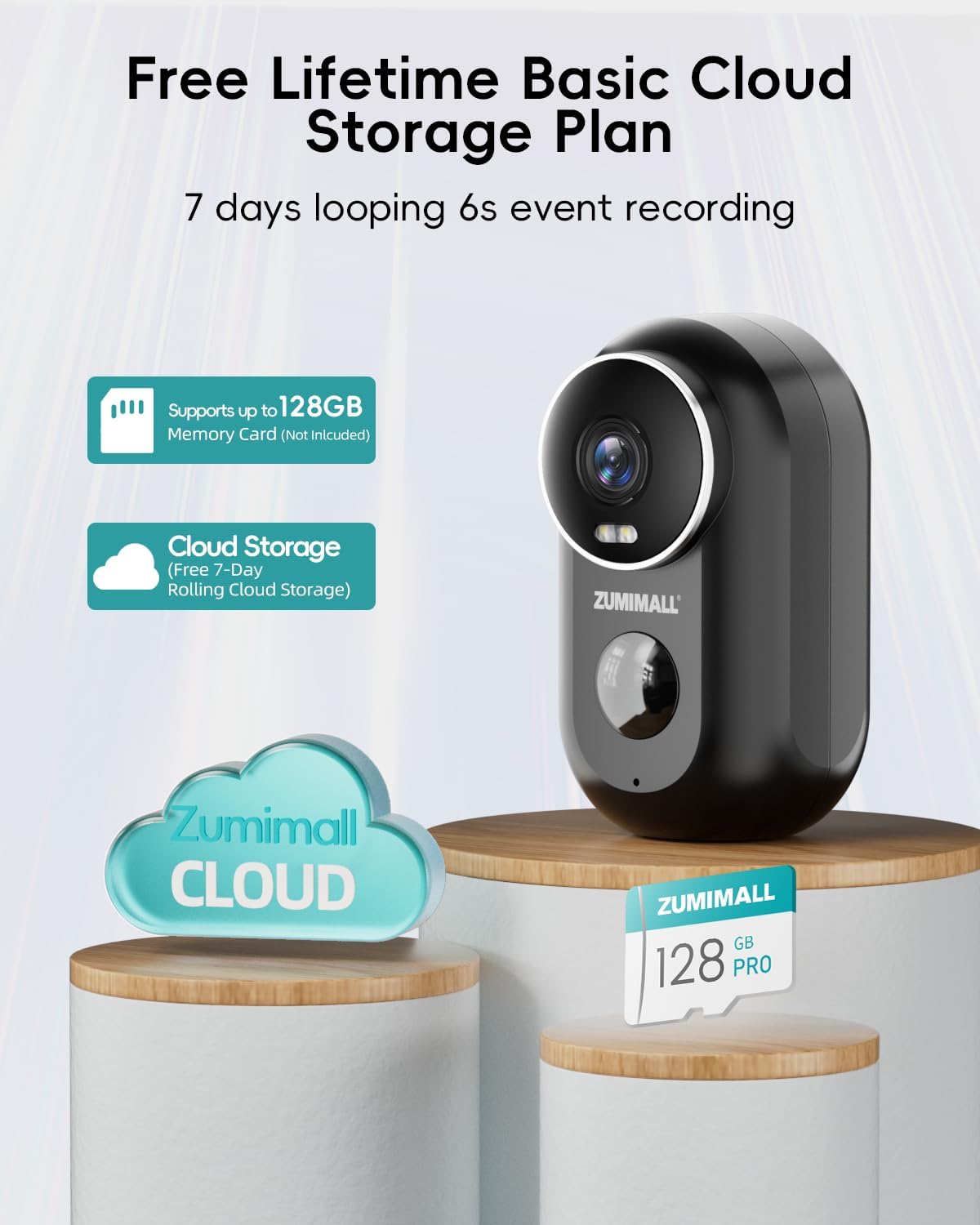 ZUMIMALL 2K Security Cameras Wireless Outdoor, Magnetic Mount, 130° View Outdoor Camera Wireless, 2.4G WiFi Battery Camera Indoor/AI Detection/3MP Color Night Vision/2-Way Talk/Cloud/Alexa/IP66 - Image 6