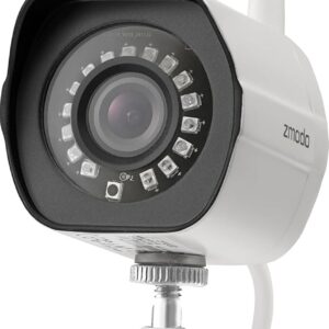 Zmodo 1080p Full HD Outdoor Wireless Security Camera System, Plug-In, Smart Home Indoor Outdoor WiFi IP Camera with Night Vision, Compatible with Alexa
