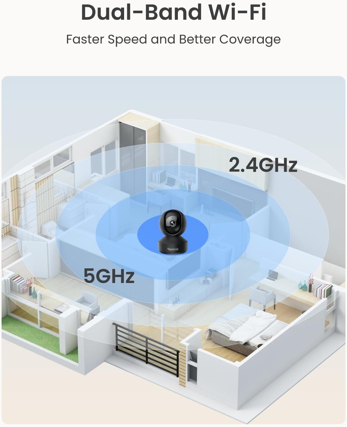 REOLINK E1 Pro(Black) 3K PT Wi-Fi Indoor Camera for Baby & Pet Monitoring, Auto Tracking, 5MP Night Vision Enhanced by F1.6 Aperture, Person/Pet/Baby Crying Detection, 2.4/5GHz Wi-Fi, Two-Way Audio - Image 7