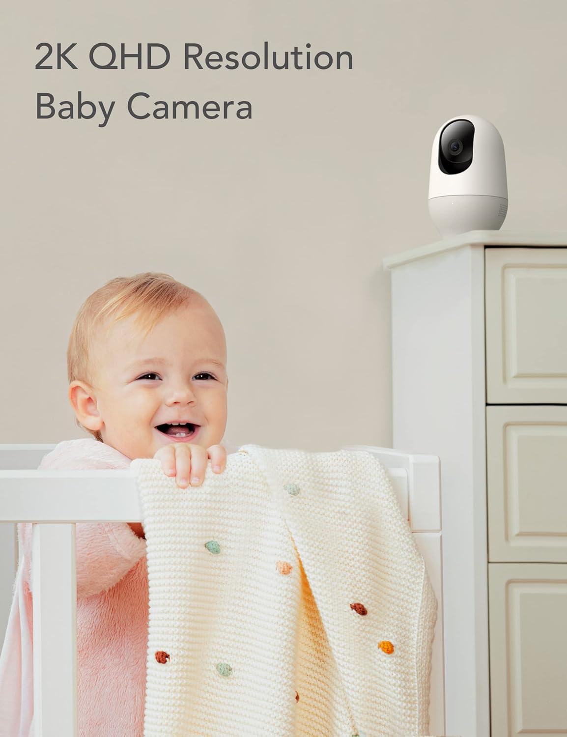nooie Baby Monitor with Camera 2 Pack,WiFi Baby Monitor Camera,360-degree1080P,Smart Baby Camera with Motion Tracking,Night Vision,Two Way Audio&Sound Detection,Works with Alexa,SD Card and Cloud - Image 3