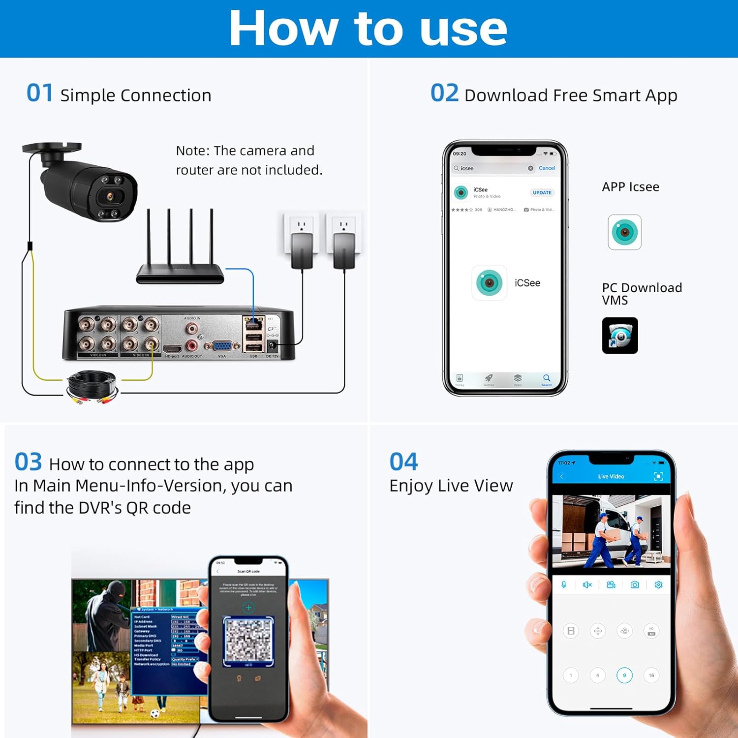 1080P 8CH Surveillance DVR Recorder H.265+ Standalone 6-in-1 CCTV Digital Video Recorder 8 Channel DVR for Security Camera Home Surveillance System, Mobile APP & PC Remote (No Hard Drive) - Image 8