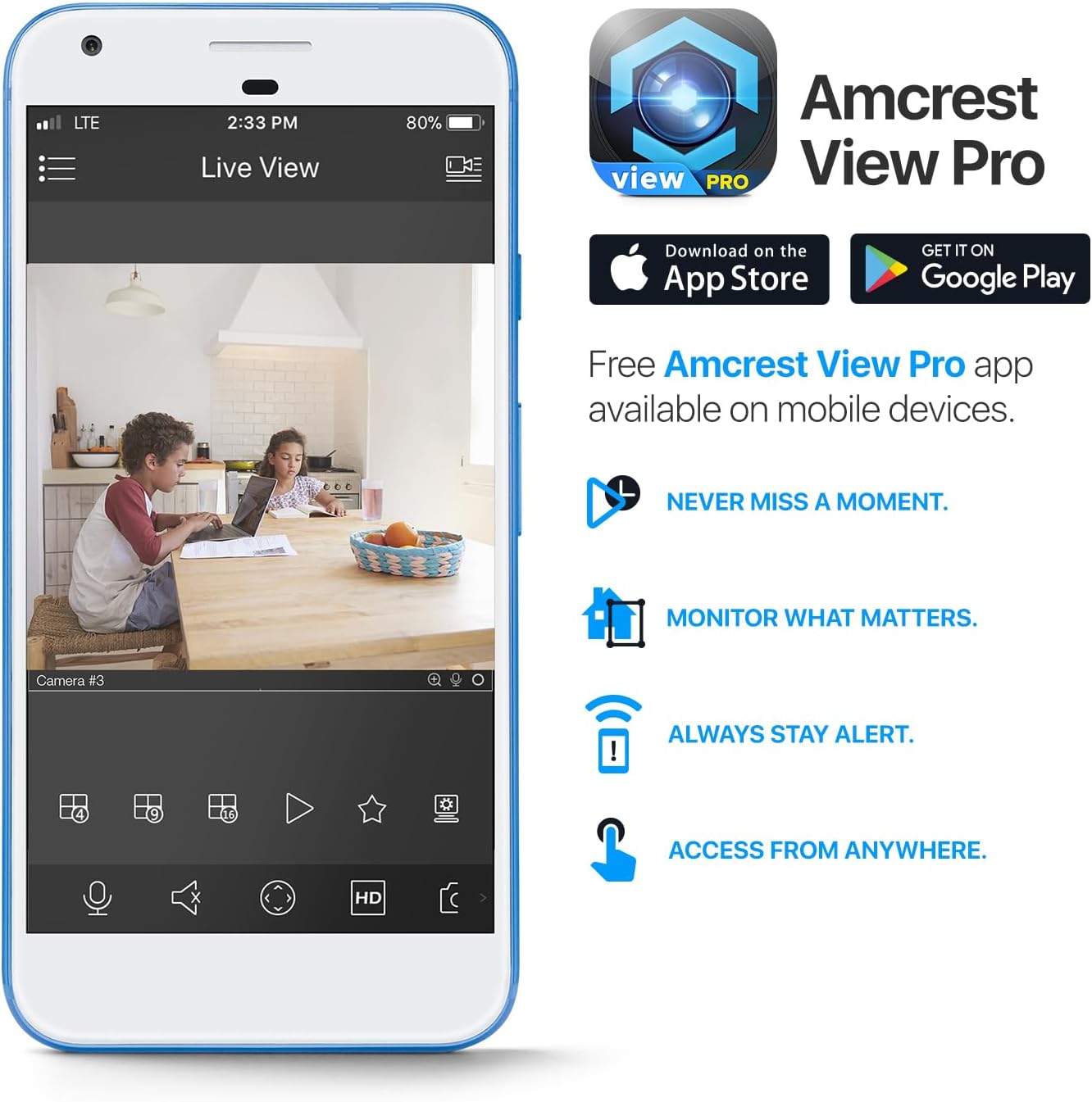 Amcrest 1080P WiFi Security Camera 2MP Indoor Pan/Tilt Wireless IP Camera, IP2M-841W (White) - Image 9