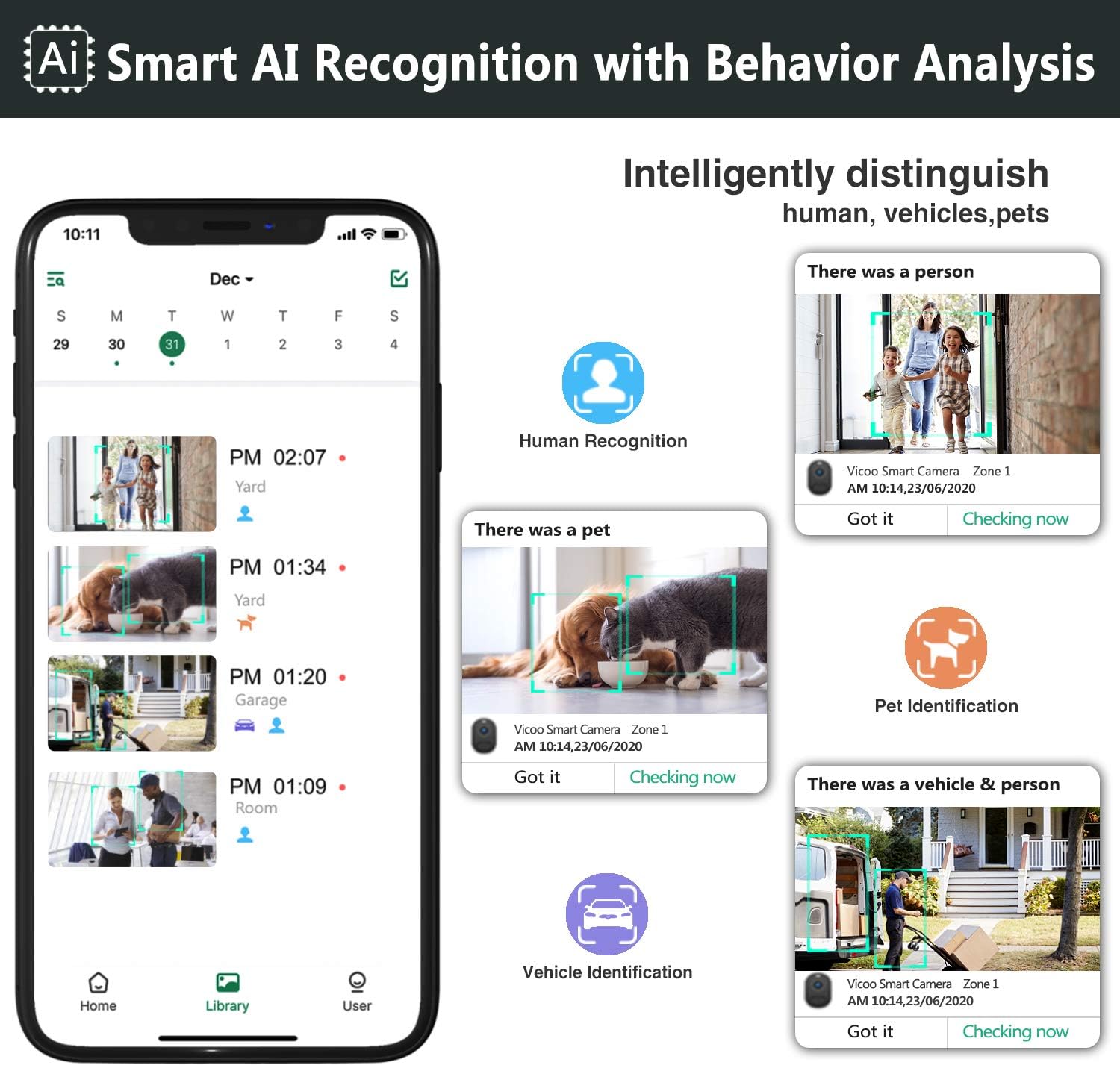 DCT Wireless Outdoor Security Camera: Magnetic, Battery-Powered, 2K Color Night Vision, Weatherproof, Motion Detection, 2-Way Audio, Spotlight & Alarm, SD/Cloud, Long Battery Life - Image 3