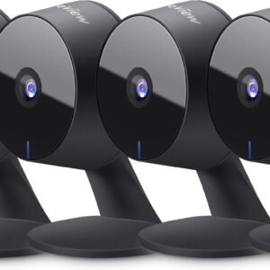 LaView Security Cameras 4pcs, Home Security Camera Indoor 1080P, Wi-Fi Cameras Wired for Pet, Motion Detection, Two-Way Audio, Night Vision, Phone App, Works with Alexa, iOS & Android & Web Access
