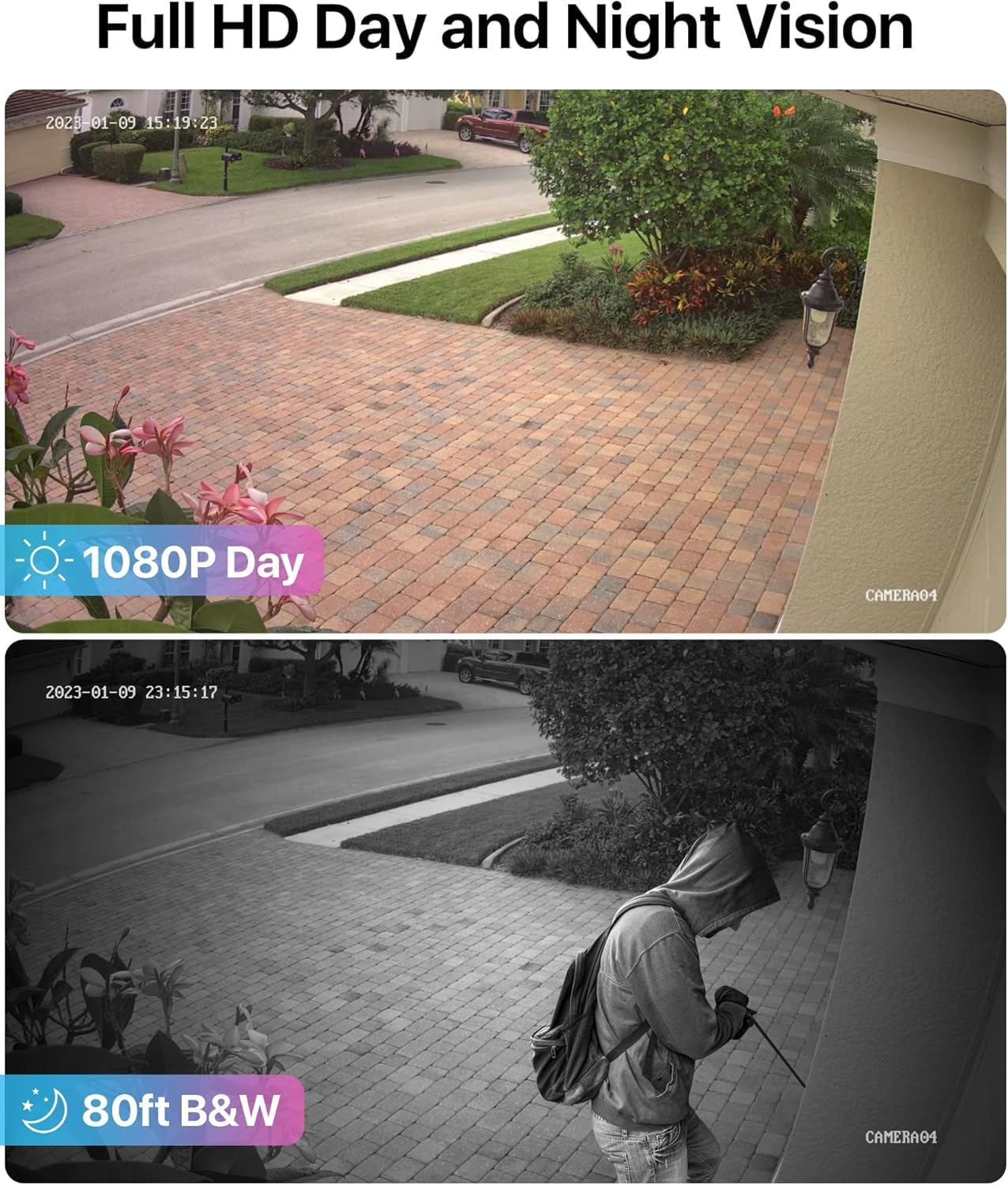 ZOSI 3K Lite 8CH Security Camera System with AI Human/Vehicle Detection,Night Vision,H.265+ 5MP 8Channel CCTV DVR with 1TB Hard Drive,8pcs 1920TVL 1080p Outdoor Indoor Cameras,for Home 24/7 Recording - Image 2