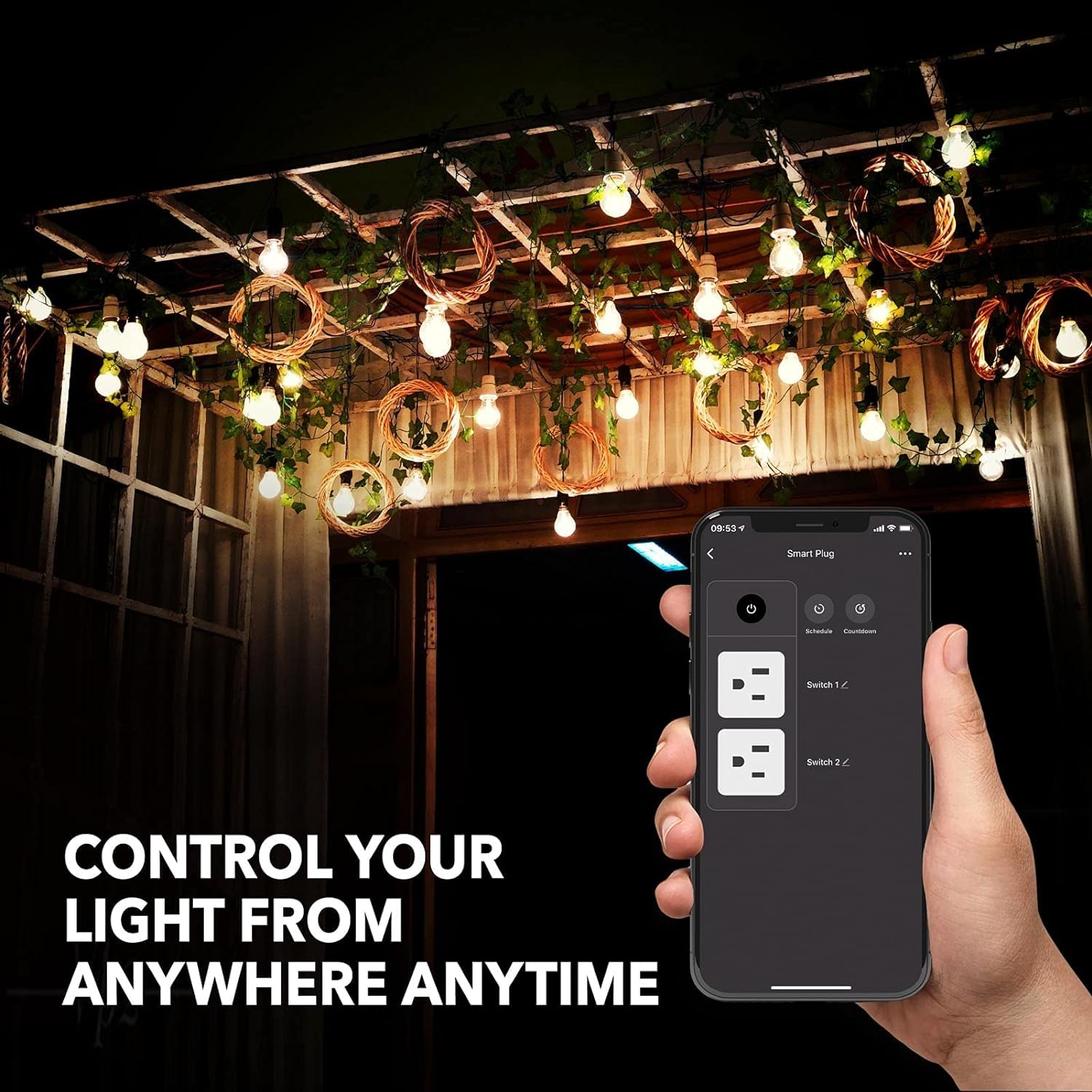 BN-LINK Outdoor Smart Dual Outlet, Heavy Duty Wi-Fi Plug, Independent Control Outlets, Compatible with Alexa and Google Assistant 2.4 GHz Network only - Image 4